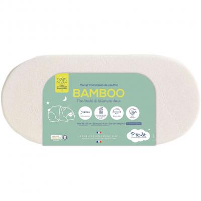 Matelas de couffin sans traitement d&eacute;houssable et r&eacute;versible 32x72cm