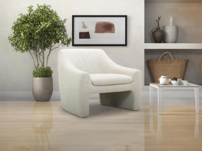 Vente-unique - Fauteuil en Tissu Beige Dorine