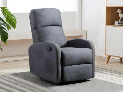 Vente-unique Fauteuil relax en tissu ISAO - Anthracite