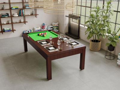 Table transformable - Billard IMPERIALE - Hauteur ajustable - 207 x 114 x 79 cm