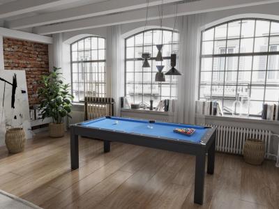Table transformable noire - Billard & Ping-pong - L182 x l102 x H80 cm - SOUSA