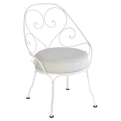 Fermob Fauteuil 1900 Cabriolet - 01 blanc coton - blanc gris&eacute;