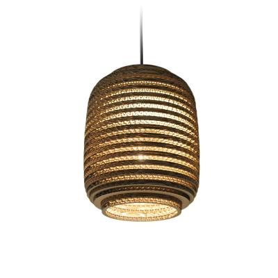 Graypants lumi&egrave;re pendentif Ausi8 brun carton &Oslash;19x24cm