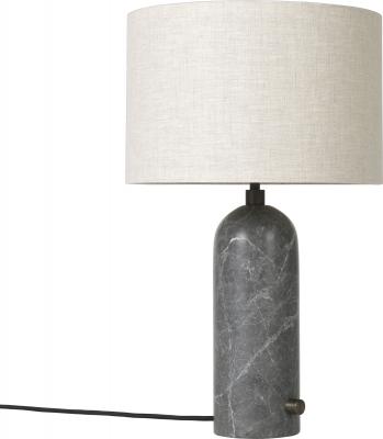 Lampe &agrave; poser - GRAVITY Marbre gris Small : &Oslash; 30 x H 49 cm Toile