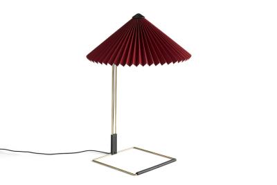 Lampe &agrave; poser - MATIN L : &Oslash; 38 x H 52 cm Rouge oxyde