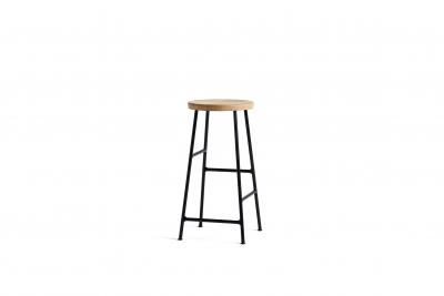 HAY - Tabouret de bar Cornet Low H&nbsp;65&nbsp;cm, ch&ecirc;ne huil&eacute; / noir