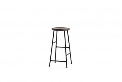 HAY - Tabouret de bar Cornet Low H&nbsp;65&nbsp;cm, ch&ecirc;ne fum&eacute; / noir