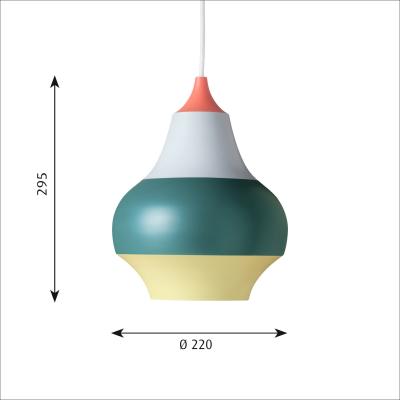 Louis poulsen - luminaire cirque suspendu, &oslash; 220 mm, rouge