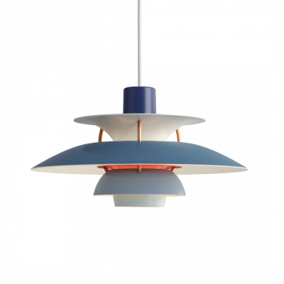 Suspension en aluminium bleu 30 x 16,3 cm PH 5 Mini - Louis Poulsen