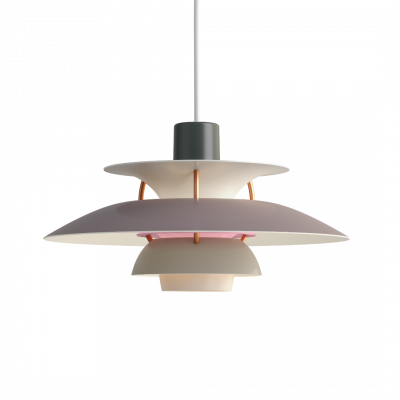 Suspension en aluminium gris 30 x 16,3 cm PH 5 Mini - Louis Poulsen
