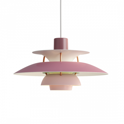 Suspension en aluminium rose 30 x 16,3 cm PH 5 Mini - Louis Poulsen