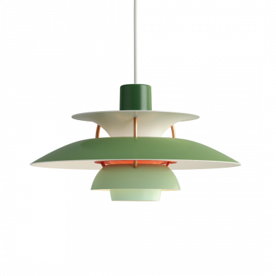 Suspension en aluminium vert 30 x 16,3 cm PH 5 Mini - Louis Poulsen
