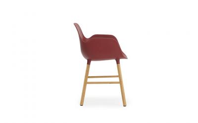 Fauteuil Form avec structure en bois Rouge Normann Copenhagen