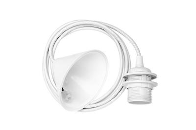 Monture de Suspension 2,1m C&acirc;ble Blanc Tissu - UMAGE