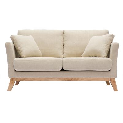 Miliboo - Canap&eacute; scandinave 2 places d&eacute;houssable beige OSLO