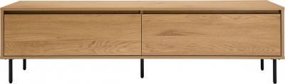 Miliboo Meuble TV finition bois clair ch&ecirc;ne 2 tiroirs L160 cm ARAGON