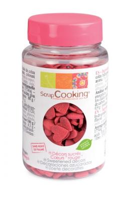 Scrapcooking Pot de D&eacute;cors Sucr&eacute;s C&oelig;ur Rouge 55 g - Lot de 4
