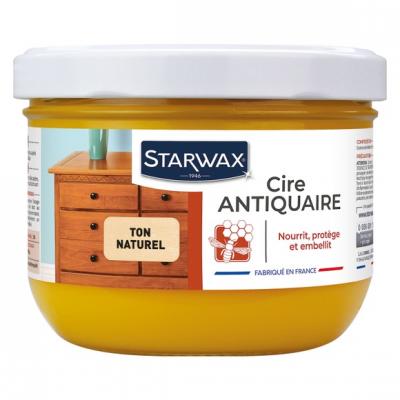 Cire antiquaire p&acirc;te bois cir&eacute; ton naturel Starwax 375ml