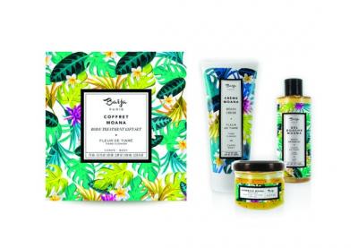 Coffret rituel soin corps parfum fleur de tiar&eacute; Moana 450g