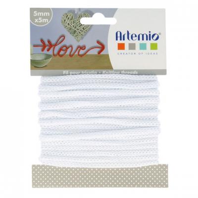 Fil de tricotin - Blanc - 5 mm x 5 m - Artemio - couleur variant