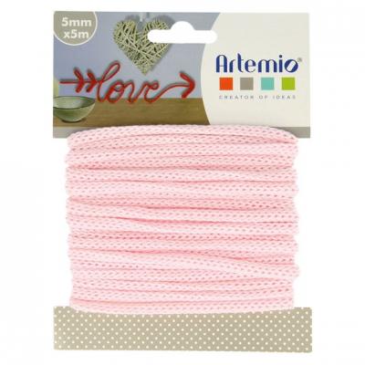 Fil de tricotin - Rose pastel - 5 mm x 5 m - Artemio - couleur variant