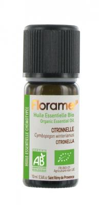 Huile essentielle biologique Citronnelle 10ml Florame