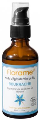 FLORAME Huile v&eacute;g&eacute;tale vierge bio bourrache flacon pompe 50ml