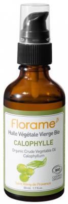 FLORAME Huile v&eacute;g&eacute;tale vierge bio calophylle flacon pompe 50ml
