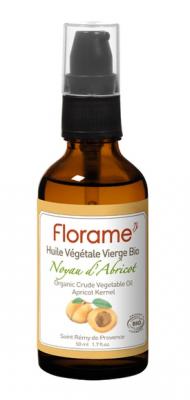 FLORAME Huile v&eacute;g&eacute;tale vierge bio de noyau d'abricot flacon pompe 50ml