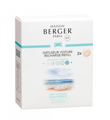 Maison Berger - 6415 Recharges Diffuseur voiture Vent d'Oc&eacute;an Blanc