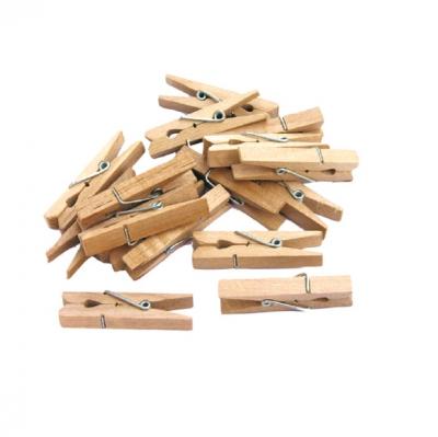 Pinces &agrave; linge bois naturel 4,5 cm x 50 pcs - MegaCrea {couleur}