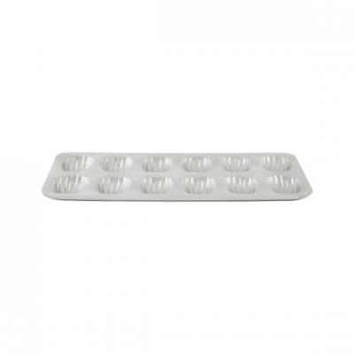 Gobel - Moule &agrave; 12 Madeleines en Fer Blanc - 395 x 200 mm - Gris