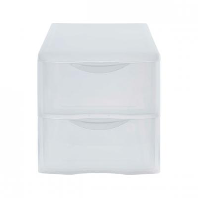 Tour de rangement 2 tiroirs ORGAMIX Transparent