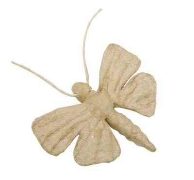 Papillon en papier m&acirc;ch&eacute; - 9 x 12 x 1,5 cm