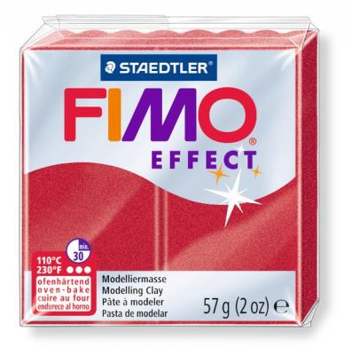 P&acirc;te &agrave; modeler &agrave; cuire rubis m&eacute;tal Fimo Effect 8020-28 57g