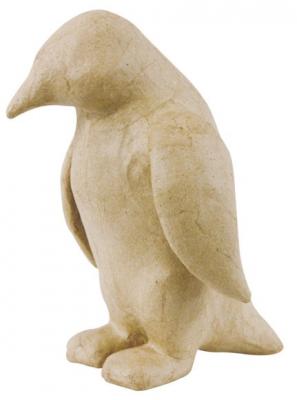 Pingouin en papier m&acirc;ch&eacute; 20 cm - D&eacute;copatch - couleur variant
