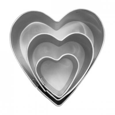 Emporte pi&egrave;ce inox pour modelage Coeur x 3 - DTM - couleur variant