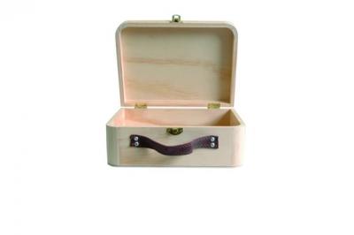 Valise en bois &agrave; d&eacute;corer Paulownia 23 cm - Artemio - couleur variant