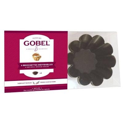Gobel - 6 moules &agrave; brioches 8 cm