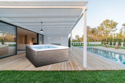 Spa netspa square wave 2 netspa - carr&eacute; 5 places - 216 x 216 x 85 cm