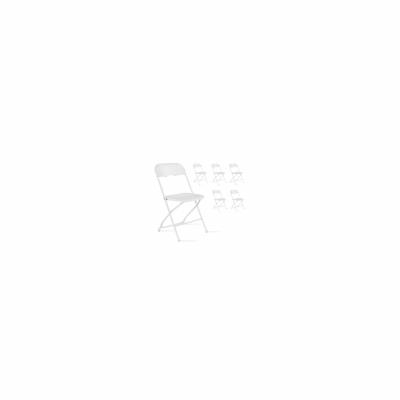 Lot de 6 chaises pliantes 6 places poly&eacute;thyl&egrave;ne blanc