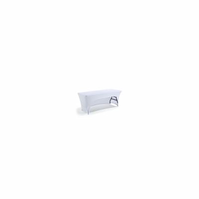 Nappe housse avec ouverture pour table pliante 180cm blanche