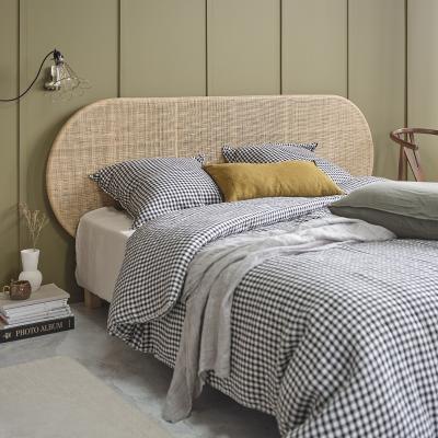 T&ecirc;te de lit en rotin ovale 180 cm JANE