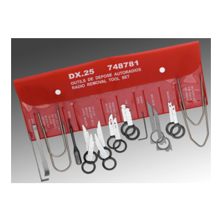 Kit de 20 outils de d&eacute;pose autoradio - FACOM - DX.25PB