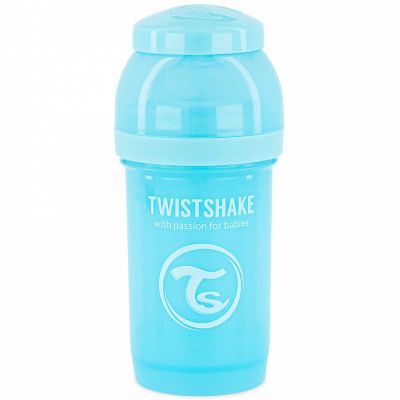TWISTSHAKE Biberon anti-coliques polypropyl&egrave;ne 180 ml bleu pastel