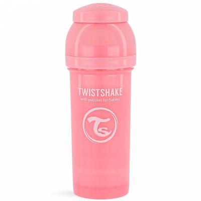 TWISTSHAKE Biberon anti-coliques 260 ml pastel rose