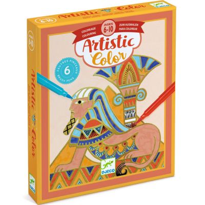 Jeu cr&eacute;atif Djeco Artistic Color Feutres Pinceaux Egypte