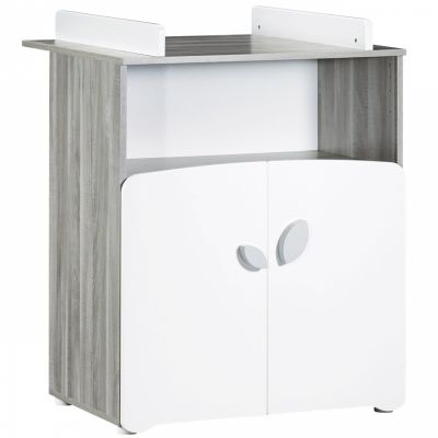 Commode &agrave; langer 2 tiroirs + 1 grande niche NEW LEAF