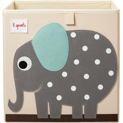 Cube de rangement El&eacute;phant (33,5 x 33,5 x 33,5 cm)