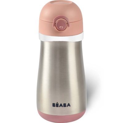 Gourde Inox 350ml B&eacute;aba - Old Pink